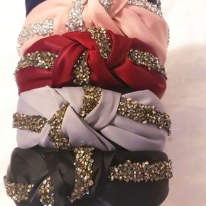 Headbands knotted with Rhinestones
